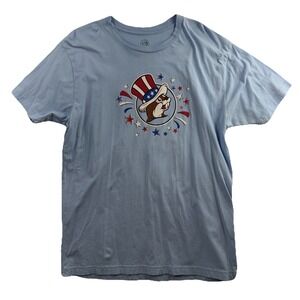 Bucees Sz L T-Shirt Buc-ee's 4th Of July Patriotic Graphic Short Sleeves Shirt